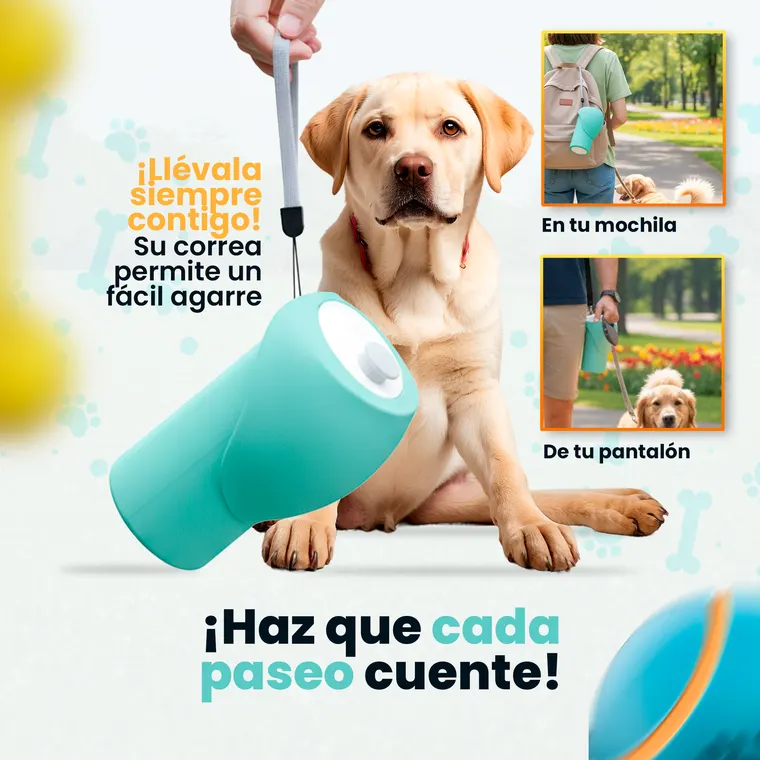 Botella de agua para perros